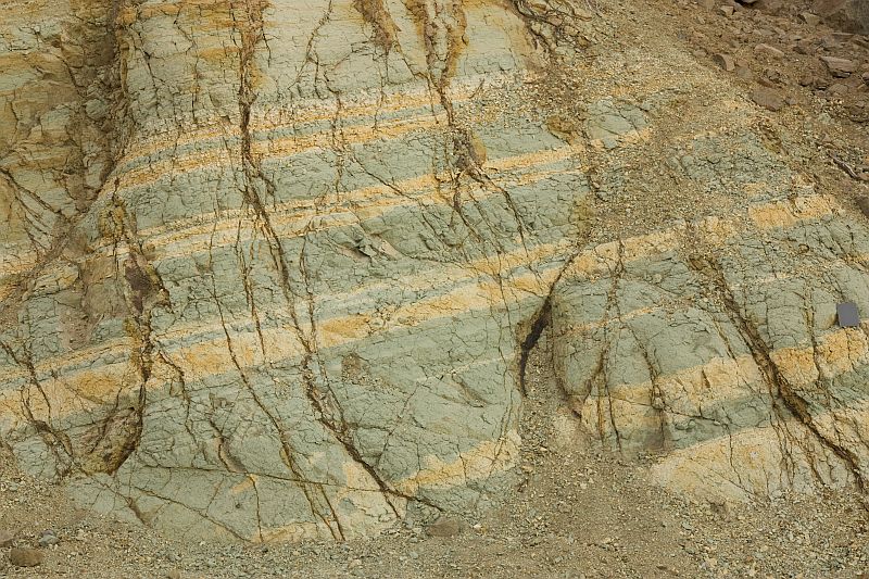 Hydrothermally altered tuff