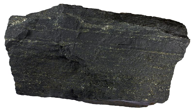 Graphite schist with pyrite