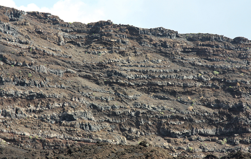 Lava flow cross-section